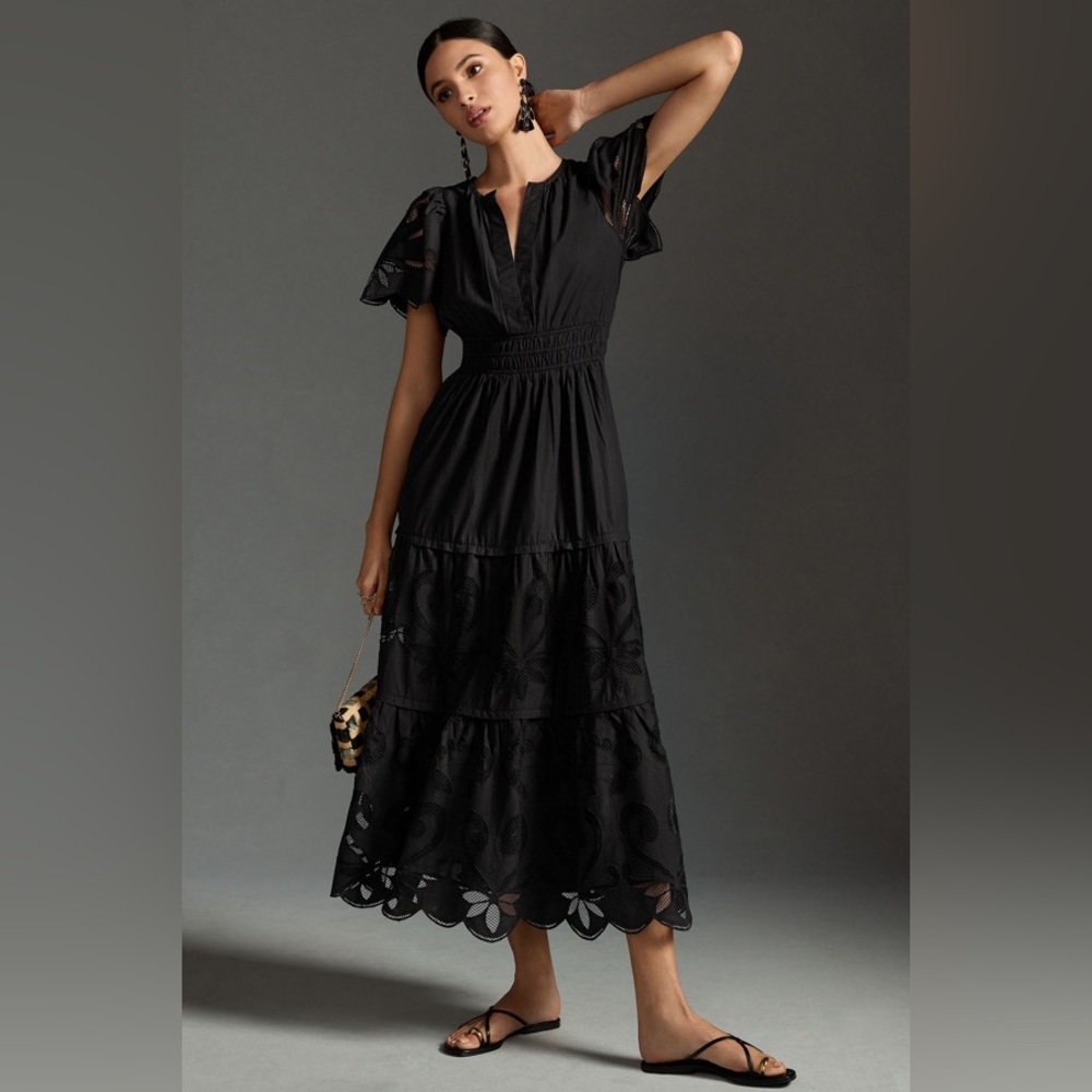 Anthropologie Womens Somerset Dress the Cutwork Edition